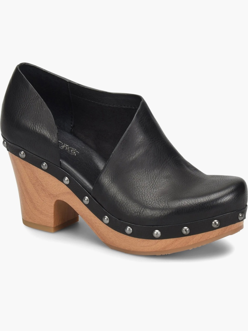 KORK’S Clog Arielle Wood Sole d'Orsay -Like New, Black